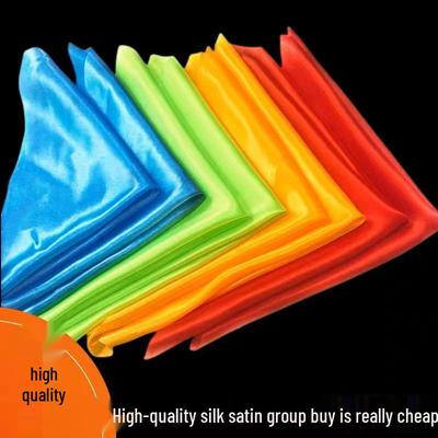 Red Silk Ribbon Dance Props: Free Shipping Drumsticks, Gongs, Cymbals, Square Scarf, Waist Drum & Square Dance Accessories