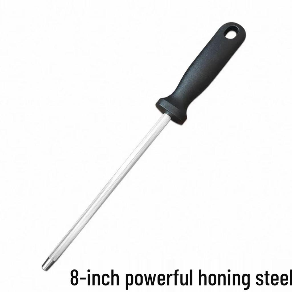 Professional Genuine Superfine Carbon Butcher Sharpening Stick with Blade Guard