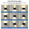 LED Solar Wall Lamp Waterproof Wall Lamp ABS 5W IP65 Adjustable for Up and Down Lighting Porch and Courtyard Decoration LIGHTS