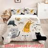 Cute Cat Duvet Cover Set Multi Size Quilt Cover Queen Size Bedroom Bedding Decoration Machine Washable Adult Boy Girl Bedroom Decor