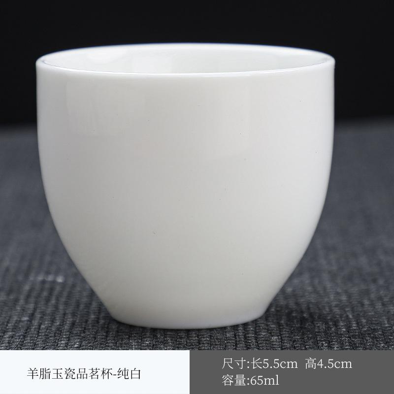 Ceramic teacup suet jade tea cup hand-painted master cup kung fu teacup small teacup white porcelain single cup tea cup