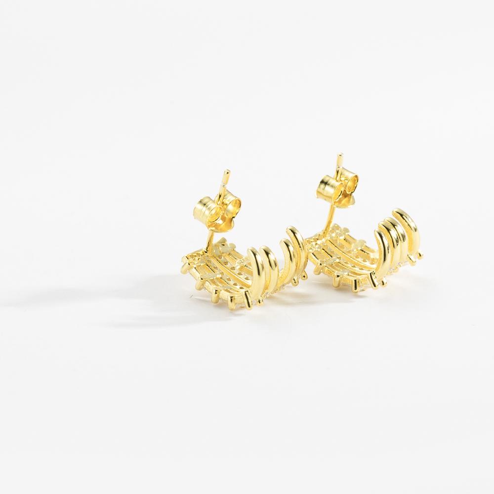 ANDYWEN 925 Sterling Silber Gold Vier Kreis Creolen Zirkon CZ Piercing Ohrring Rock Punk Clips 2023 Valentinstag Geschenk