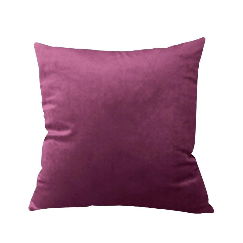 Short Plush Pillowcase Ins Style Solid Color Simple Pillow Sofa Cushion Flannel Pillow Light Luxury