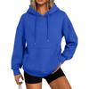 Women's Fashion Casual Solid Color Pocket Long Sleeve Hoodie