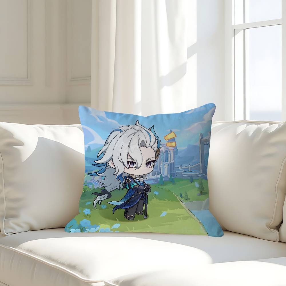 

Neuvillette Genshin Impact Decorative Room Aesthetics Pillow Case Home Decor Bedroom Sofa Bed Couch Pillow Cover 45x45 16x16Inch