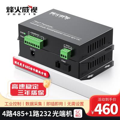 Industrial RS485/RS232 To Fiber Optic Converter