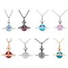 Kaiserinwitwe Weinrebe Vivienne groß m farbige Perlen Diamant dreidimensional Erde Planet Halskette Pulloverkette Damen