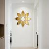12PCS/24PCS Acrylic Four-Leaf Clover-Shaped Wall-Mounted Mirror | Boho Accents, Golden Artistic Decorative Mirror, Art Ornament