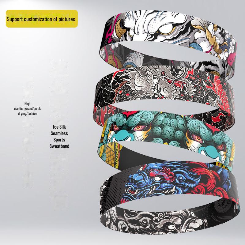 

Унисекс быстросохнущая спортивная повязка на голову Ice Silk с защитой от пота для йоги, бега, баскетбола и фитнеса