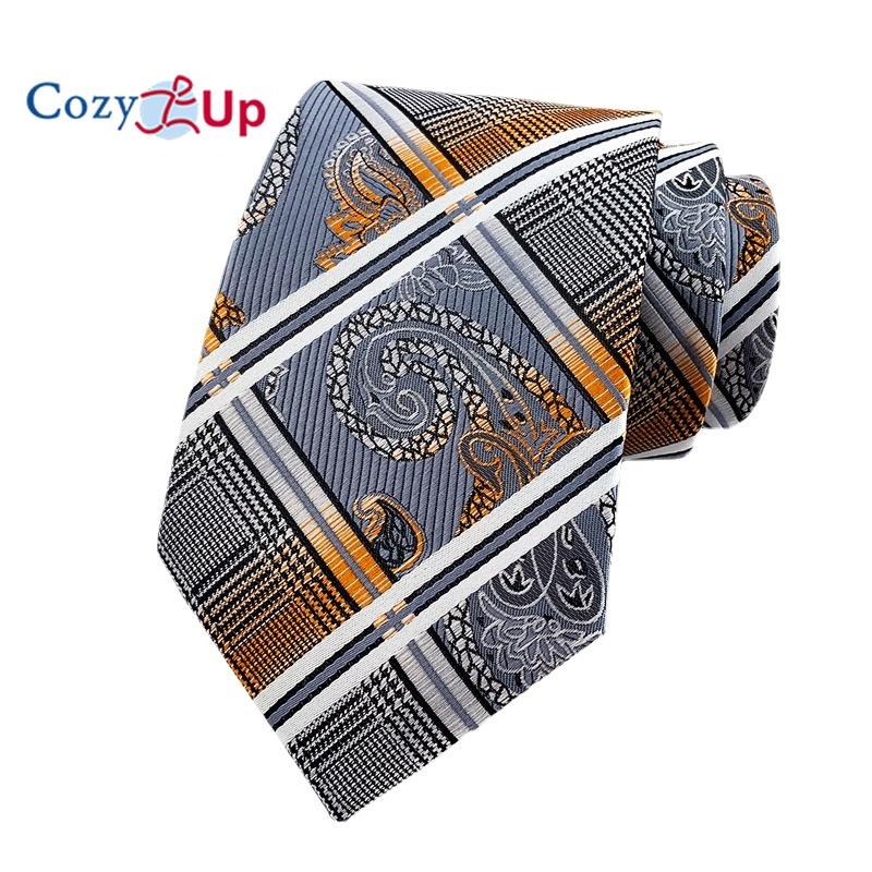 3.15" Fashion Striped PaisleyTies Mens Plaid Flower Necktie for Wedding