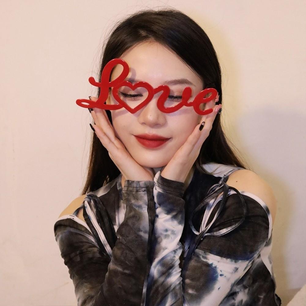 Funny Valentine's Day Decorative Glasses Party Red Love Glasses  Party Decoration