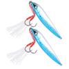 2Pcs Fishing Lure 3D Simulation Eyes Jig Wobbler Crankbait Bass Trout Pike Bait SwimbaitBlue