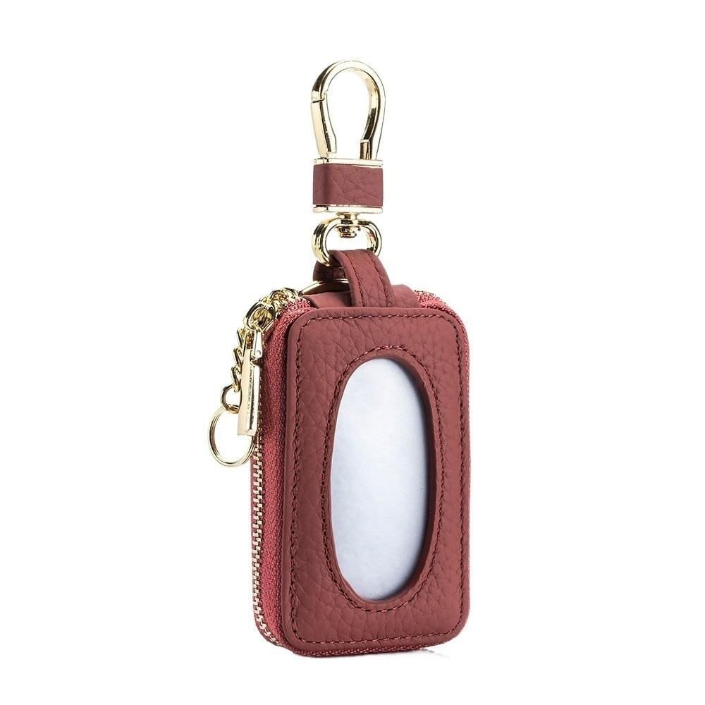 

Universal Car Key Bag Multifunctional Leather Wallet Protection Cover Key Case Unisex brick червоний колір