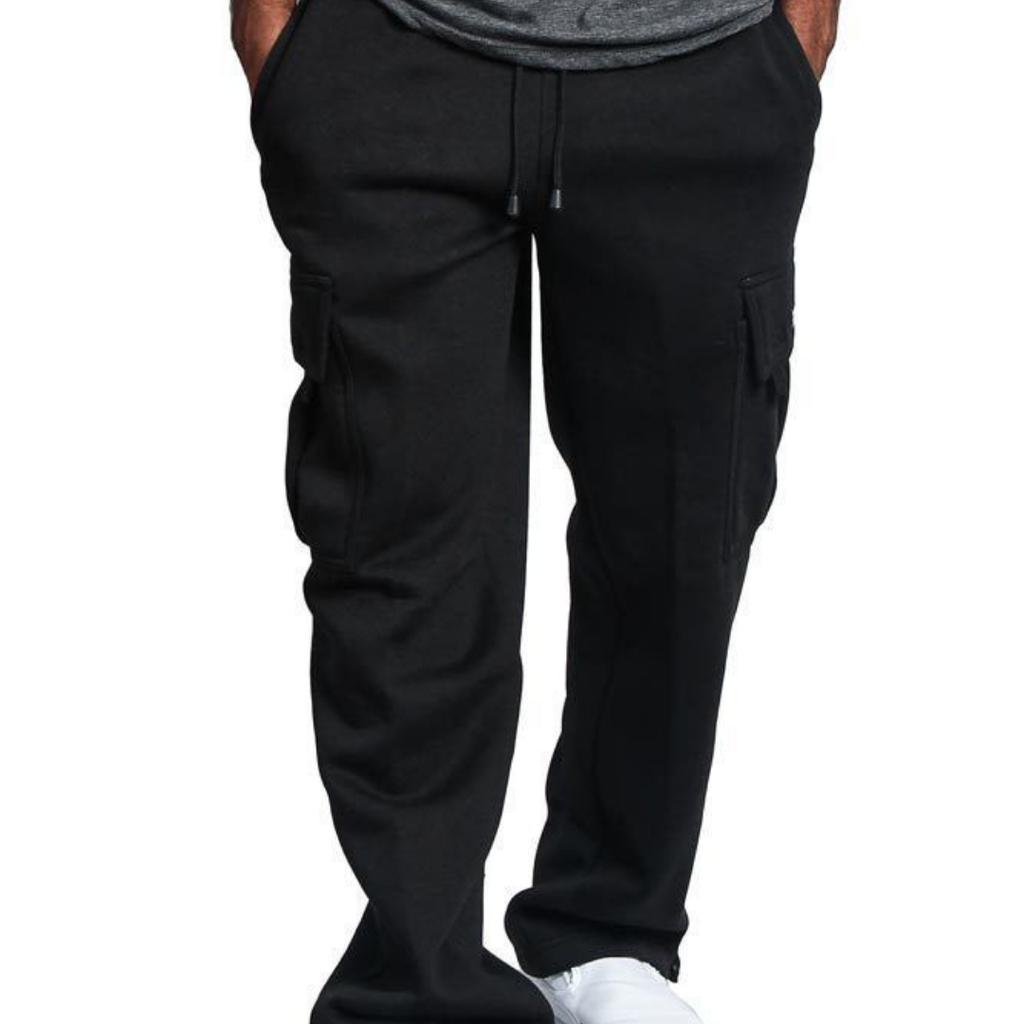 New Men's Casual Multi-Pocket Trousers Loose Straight Work Trousers