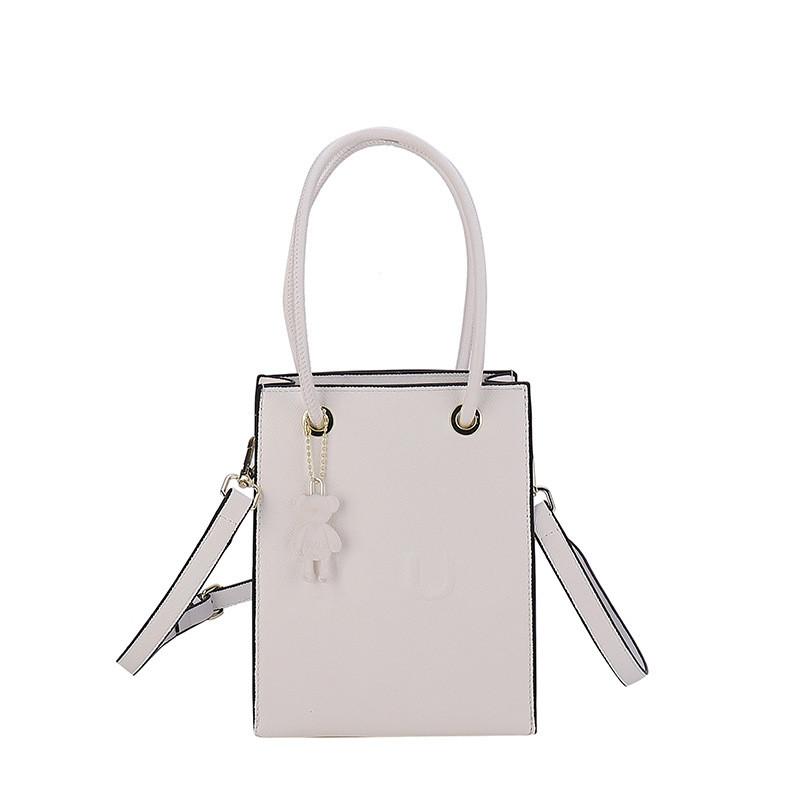 Small Square Womens Handbag With Zipper Closure For Daily Casual Use