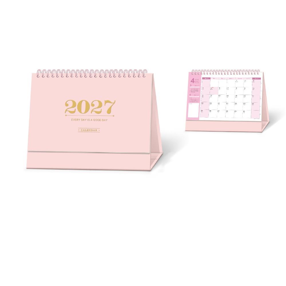 Morandi Color 2027 Desk Calendar Paper Flip Calendar Durable Academic Planner Desktop Decoration