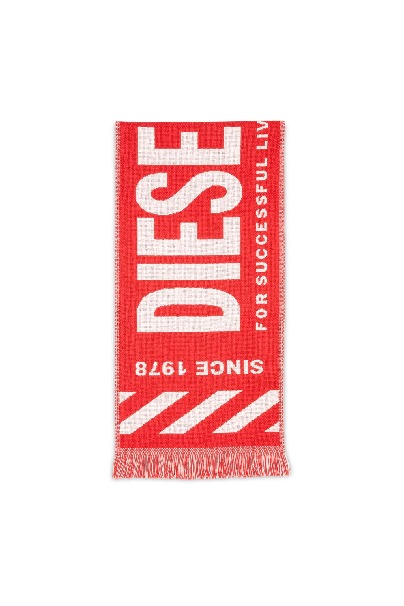 

Diesel Unisex Logo Scarf A066430JKKR Red 42A