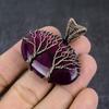 Pendentif Arbre de Vie en Labradorite Violet Naturel et Fil de Cuivre 1,77" f9b57