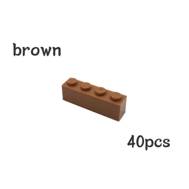 Non-Toxic 40Pcs Moc Assemble Particles 3010 3066 1X4 Bricks Dots Thick 1*4 Building Blocks Diy Educational Creative Toy For Kids