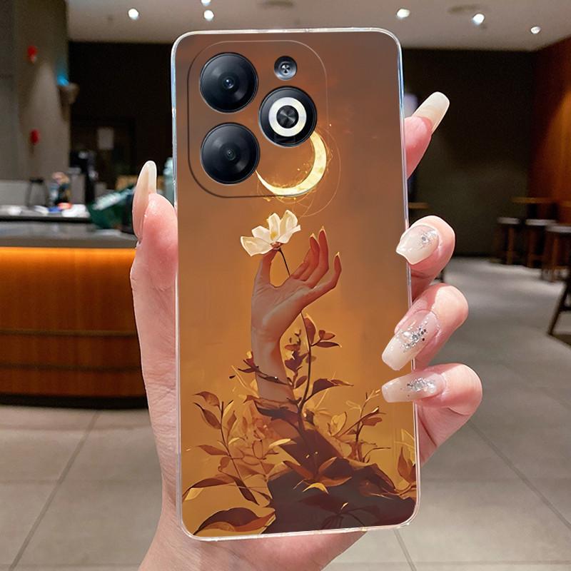 Casing For infinix Smart 8/Smart 8 Pro Luxury Dragon Cute Cool Boys Girls Soft silicone Phone Case Back Cover Transparent Shell