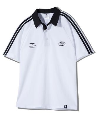 GHOST REPUBLIC Rugby Collared Short Sleeve Tee Gt-372_White