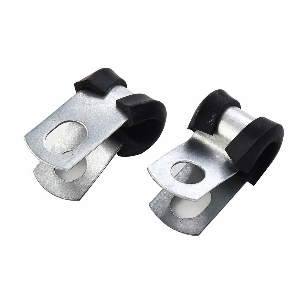 (4.7mm) Brake Pipe Clips Lined Metal+Rubber P Clips