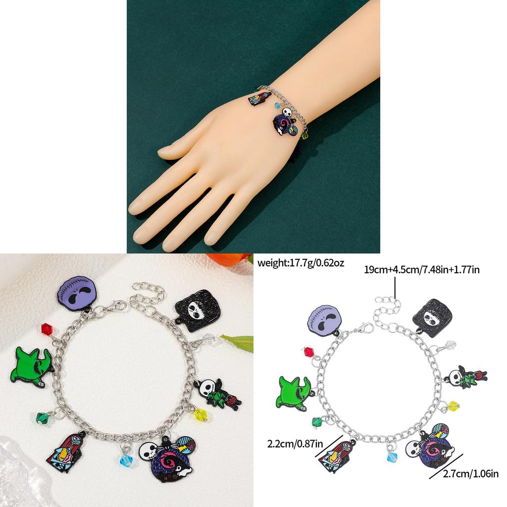 Halloween Cartoon Geistermama Armbänder Mit Legierungsanhänger Für Geschenk Und Partydekoration