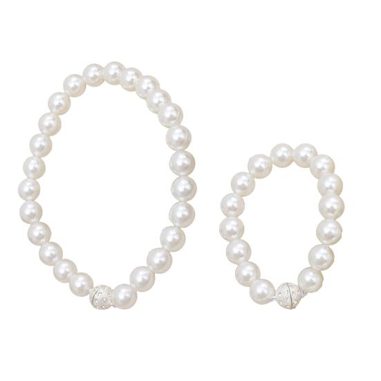 Magnetic Curtain Tiebacks with Pearls & Rhinestones, No Drill Window Curtain Holders, Elegant Luxury Curtain Tie Backs for Living Room, Bedroom