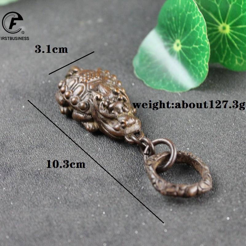 Antique Brass Mythical Beast Pi Xiu Statues Retro Copper Ring Brings wealth Small Statue Desktop Decoration Accessories Ornament