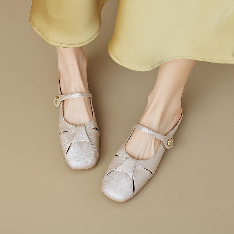 Temperament bag head half slippers women's summer wear new summer lazy Chinese elegant women's Muller sandals