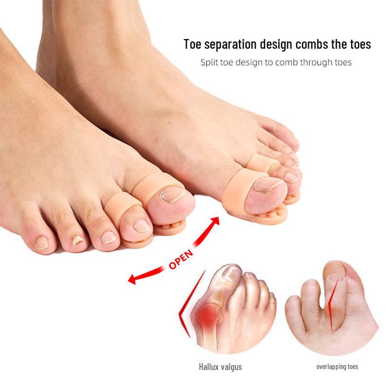 Silikon Dubbelhåls Tåkorrigerare och Rätare Pad