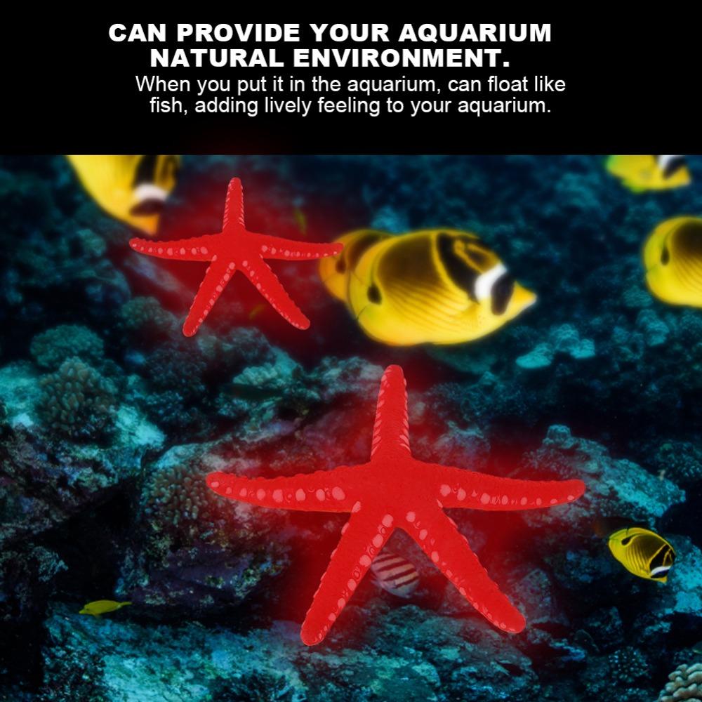Leuchtende Simulations-Seesterne Simulation Künstliche Aquarium-Seesterne Mehrfarbige Kunststoff-Aquarium-Seesterne Aquarium-Dekoration