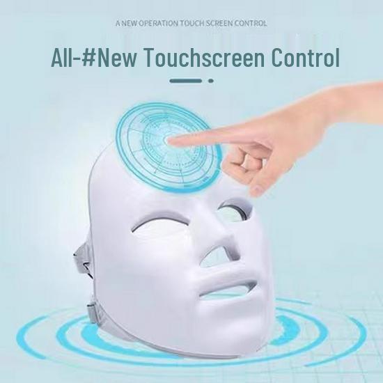 LED Siebenfarben Photon Rejuvenation Schönheitsmaske mit Touch-Steuerung