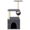 VidaXL Arbre à chat avec griffoirs en sisal gris foncé 109,5 cm 172060