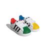 LEGO x Adidas Originals SUPERSTAR CF Comfortable Abrasion Resistant Low top Toddler Shoes White Green Blue H03970