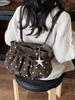 Women's Autumn 2026 Polka Dot Bow Large Pleated Cloud Bag - Simple, High-Capacity Underarm Design