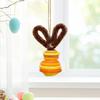 Button Easter Bunny Craft Button Bunny with Twisting Stick Hanging Ornament Kit DIY Ears for Easters