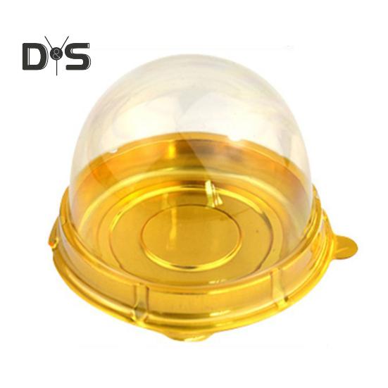 Super Wind 50Pcs Cupcake Container Disposable Food Grade Plastic Single Compartment Cupcake Carrier Holder Box for Wedding