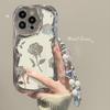 Hollow Rose Chain Is Suitable for Apple 17promax Mobile Phone Case Iphone14/13 Electroplated Silver 16/15 All-inclusive.
