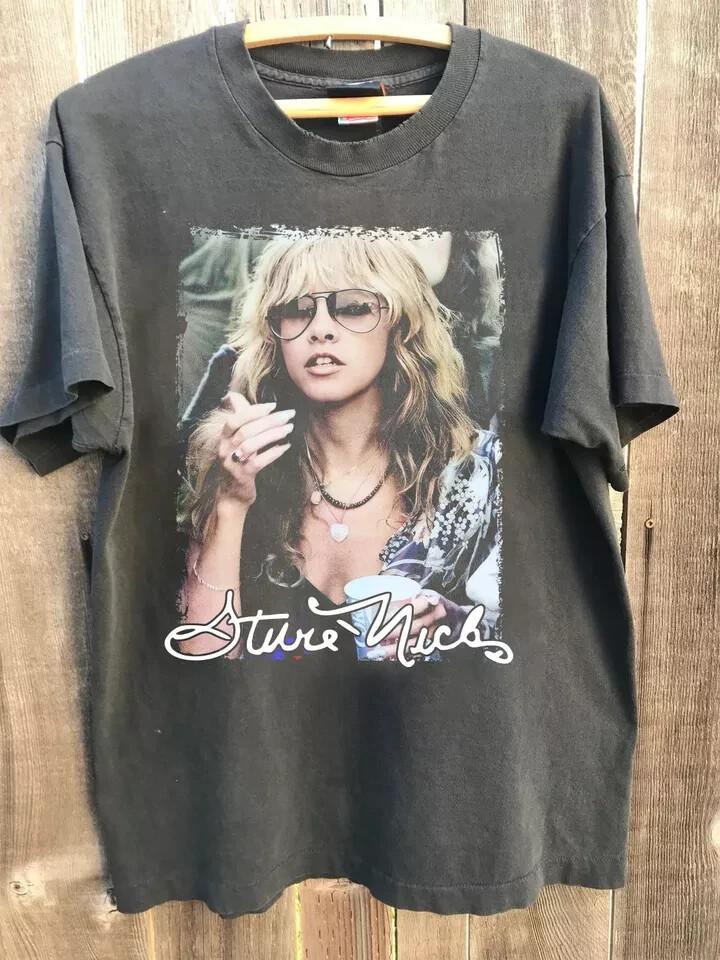 Reprint Stevie Nicks Rare design Charcoal Classic T shirt vtg Men Women Unisex T-Shirt