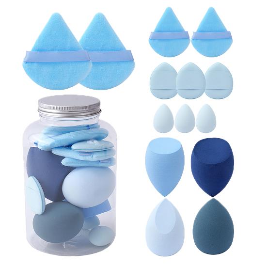 14Pcs/Set Makeup Sponge Kit Latex-Free Foundation Blending Liquid Powder Cream Application Cotton Powder Puff Mini Beauty Sponge Makeup Tools