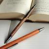 BALLPOINT PEN KNOCK wooden ballpoint pen LUMBER by Hacoa "SLIM 1.0mm" Knock-style (walnut) +