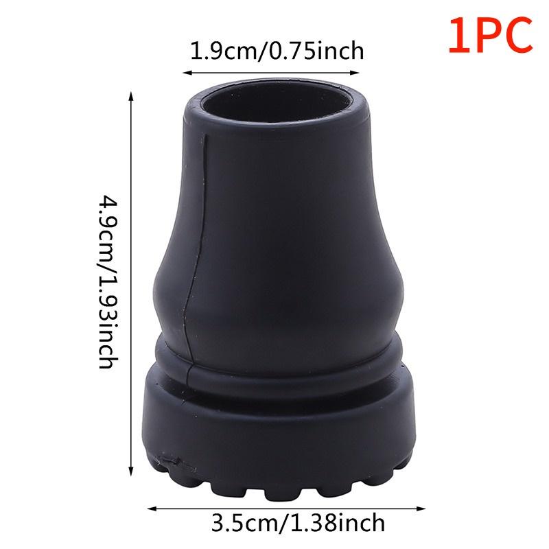 

Rubber Pad Cap Non-Slip Walking Stick Crutch Cane Bottom Pads Cover Protector Climbing Hiking Trekking Pole Tip Black 16/19/22mm