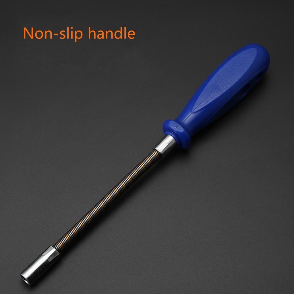 Multifunctional Socket Screwdriver Non-slip Flexible Hose Clamp Screwdriver Tools 7mm Wrench Spring Screw Bit Bendable