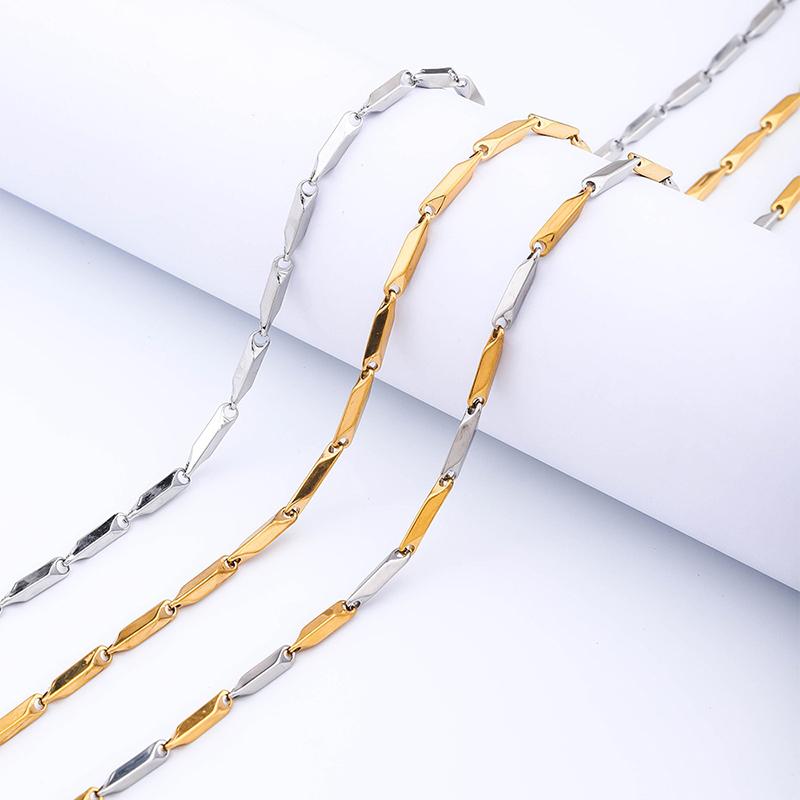 0.9/1.2/1.5/2.0Mm Stainless Steel Necklace For Men Hip Hop Titanium Steel Square Snake Chain Necklace Jewelry Accessories