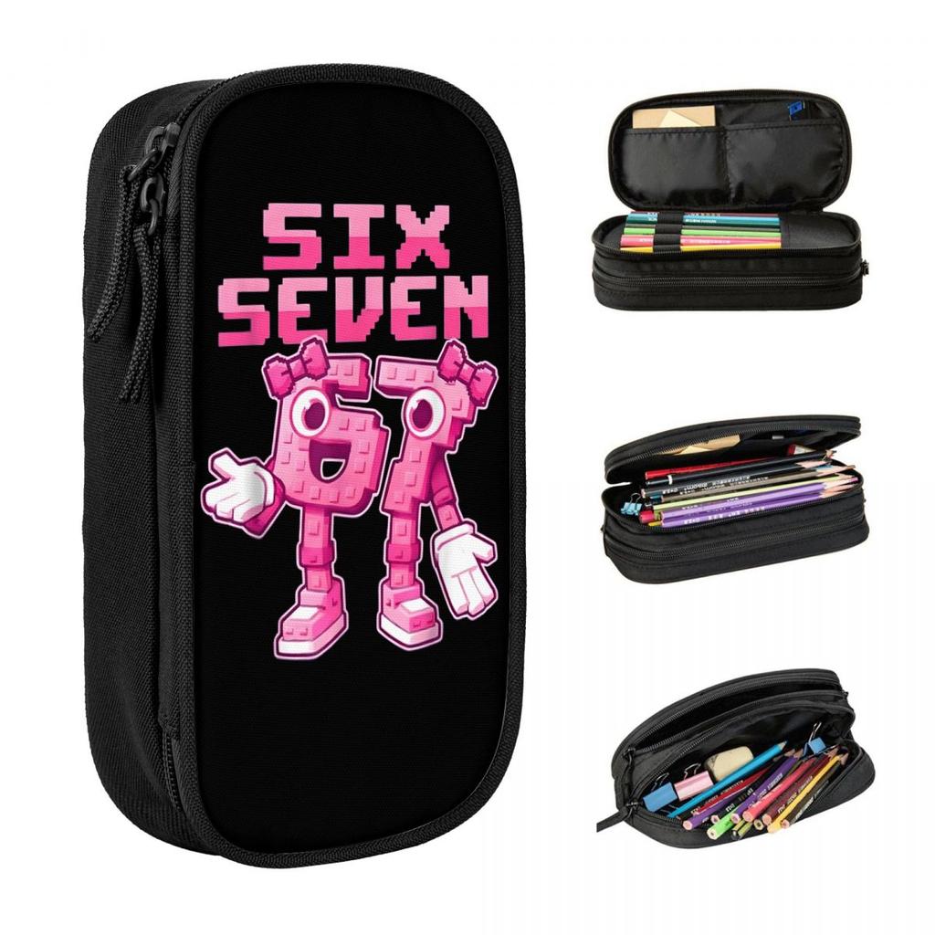 Kawaii Federmäppchen 67 Six Seven 6-7 Italienisches Gehirnfäule Meme Federtasche Schul-Federmäppchen Junge Mädchen Design Schul-Schreibwaren