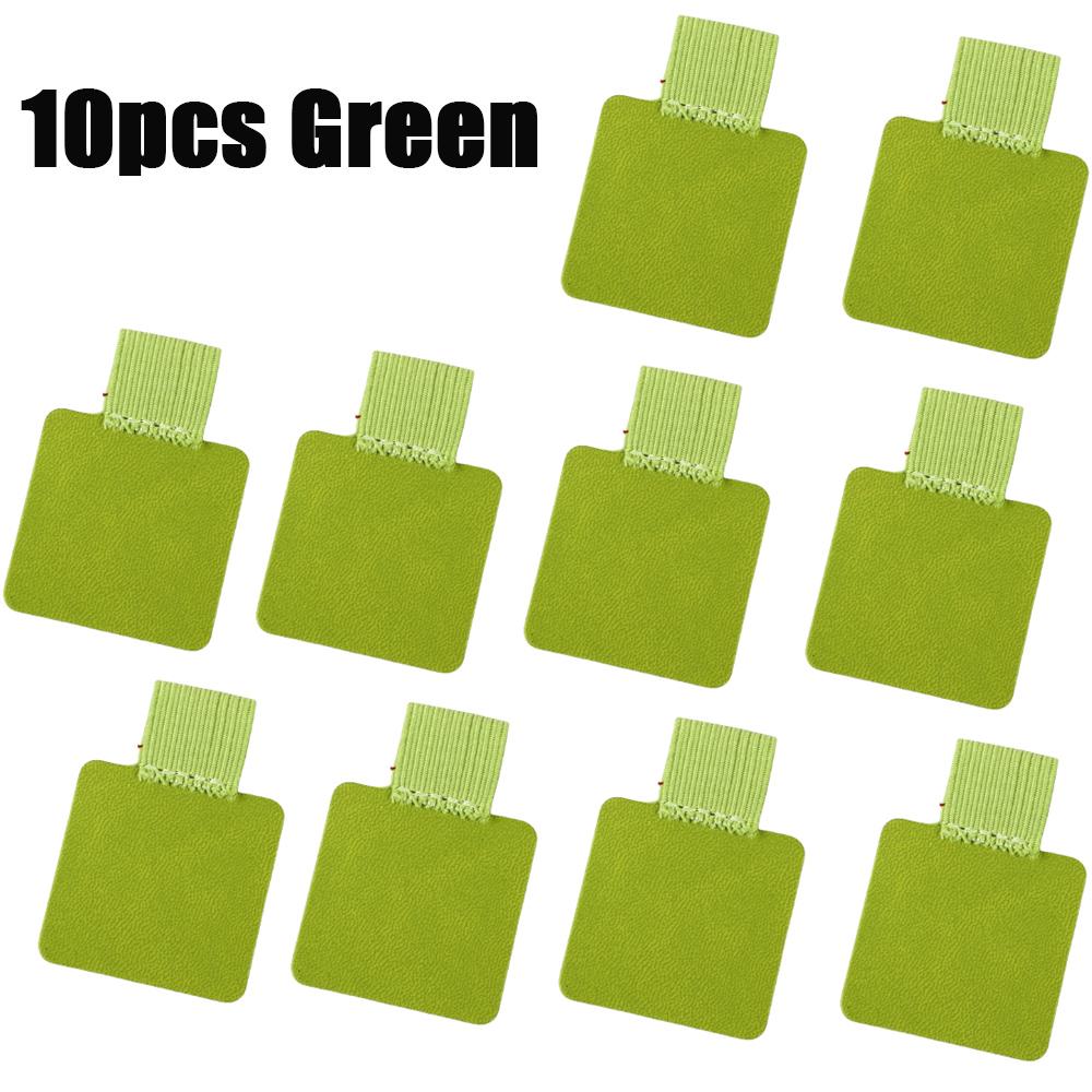 10pcs Self-adhesive Pen Holder 6 Color Pen Clip Protective Case PU Leather Notebook Elastic Loop Cover for Diary Planner Clip