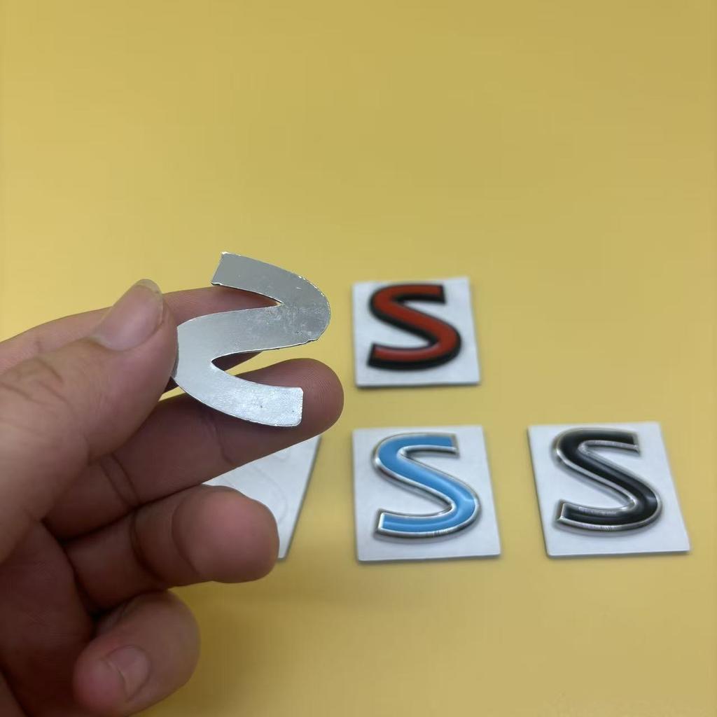 Metal S Logo, Rear Trunk Emblem Badge Car Sticker for IPL Q50 Q50S Q50L G37 Q30 Q70 G25 QX70 FX35 FX37