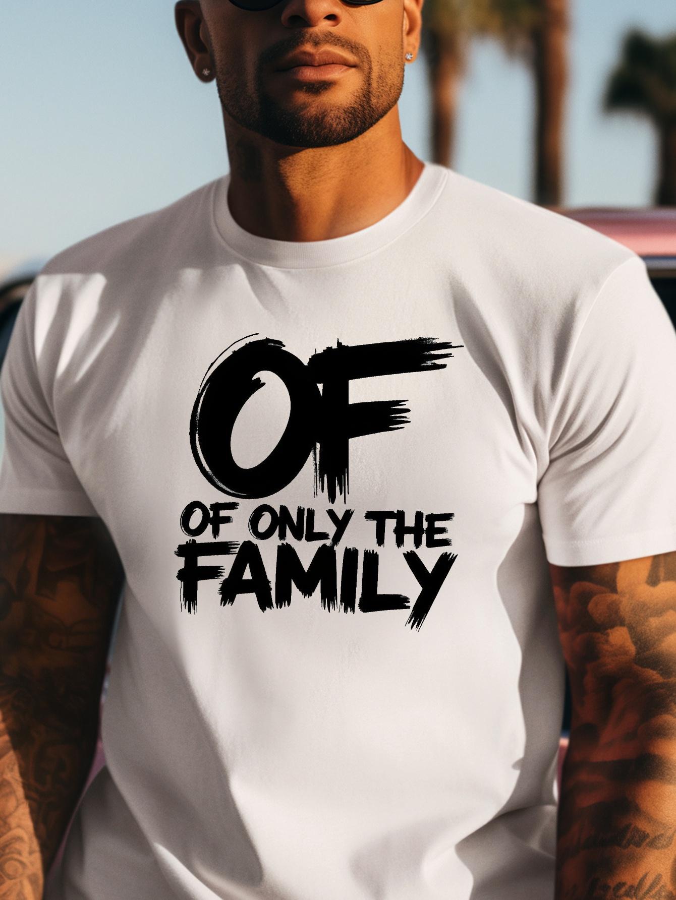 Navy Blue OF ONLY THE FAMILY Graphic T-shirt - Cotton Blend XXXXL