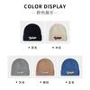Hat Female Winter Japanese Simple Versatile Wool Hat Student Couple Cold Hat Warm Letter Knitted Hat Male